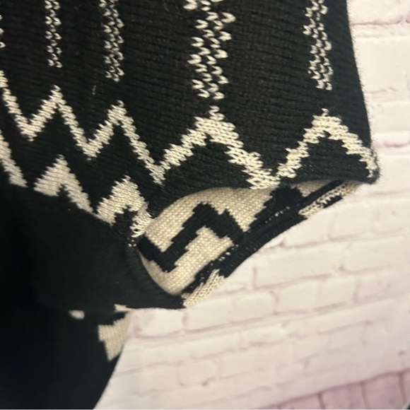 Madison 88 boho chic patterned sweater wrap one size acrylic grannycore - Picture 9 of 9